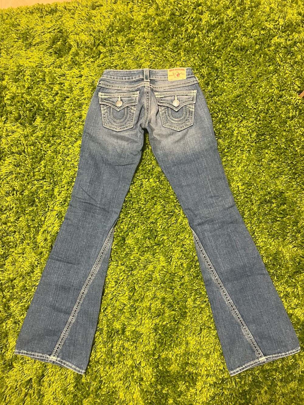 True Religion Joey Big QT Flare Twisted Leg Jeans Made in USA Size 24